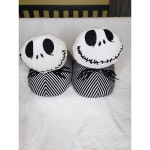 Nightmare Before Christmas Jack Pumpkin Slippers Size Small Medium Black White